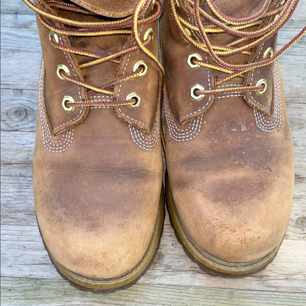 Timberland Classic Brown Leather Lace Up Work Boots‎ Size 9 Wide - Picture 8 of 14